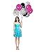 Pink Black and Silver Confetti Balloons Kit for Sweet 16 Birthday Valentines Wedding Anniversary Graduation Party Decorations