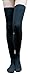 AM Landen Elegant Medium size Women's Black Cotton Thigh High Socks Over Knee Socks