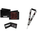 Call of Duty Black OPS 3 Logo Lanyard and Wallet Bundle : 2 Item