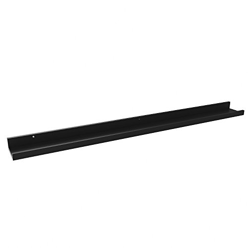 Anfan Wall Mounted Floating Ledge Shelf for Picture Frames Book Display in Bedroom, Living Room, Bathroom, Kitchen and Office (120CM, Black)