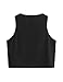 SweatyRocks Women's Casual Sleeveless Round Neck Workout Crop Tank Top Shirts Sun Black M