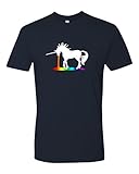 Panoware Men's Unicorn Spew Rainbow T-Shirt
