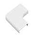 Legrand Wiremold C56 Cordmate II Flat Elbow Cord Cover, Organizer for Wall, Holds Up to 3 Cords or Cables, White (1 Pack)