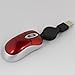 niceEshop Mini Retractable USB Optical Scroll Wheel Mouse Red