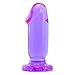 Doc Johnson Crystal Jellies - Starter Kit - For Graduated Anal Training - Ease Your Way Into Backdoor Pleasure - 3 Penis Shaped Plugs - Purple
