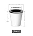 Mkono Self Watering Planters White Plastic Flower Pots for Indoor Plant L, Set of 3
