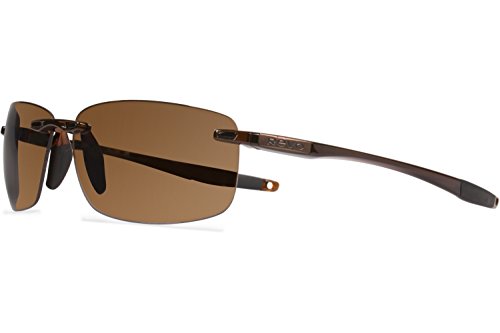 Revo Descend N RE 4059 02 BR Polarized Rectangular Sunglasses, Crystal Brown, 64 mm