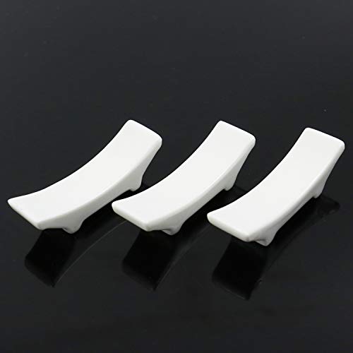 WEFOO 10 Pcs Modern White Porcelain Porcelain Chopstick Stand Rest Rack/Knife Rests