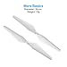 Powerextra 2 Pairs Replacement 9450 Self-Tightening 2CW/2CCW Propellers for DJI Phantom 2, Phantom 3 SE, Professional, Advanced, Standard, 4K (White)