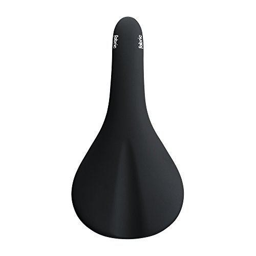 Fabric Scoop Elite Flat Saddle: Black/White