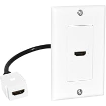 4 Placa De Pared HDMI Coaxial Cat5e - (1 Banda Con Soporte Blanco