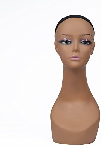 18" Female Life size Mannequin Head for Wigs, Hats, Sunglasses Jewelry Display