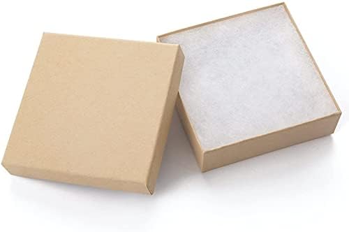 Giftol 40 Pack 3.5x3.5x1 Inch Cardboard Jewelry Boxes