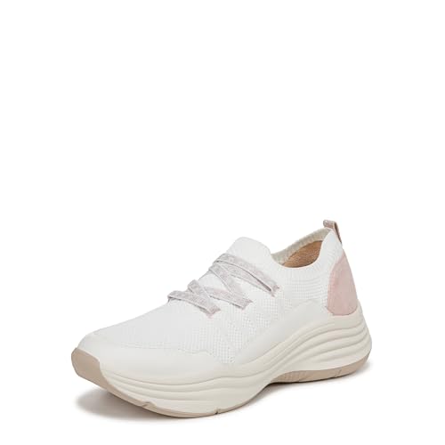LifeStride Women's Impact Sneaker White/Peach Whip 10 M