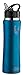 Swig Savvy Sports Water Bottle, Vacuum Insulated Stainless Steel, Straw Leakproof Lid, Storage Sleeve - 24oz (Light Blue)