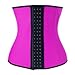 Charmian Women's Latex Waist Training Underbust Corset Weight Loss Body Shaper Pink Large