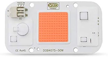 50w solderless ac driverless led chip full spectrum plant grow light 380nm 840nm driver free ac110v 50 watt smd cob emitter diode with thermal