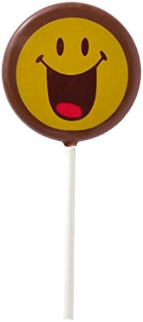 Smiley World Emoji Face Expressions Dairy Chocolate Lollipops Sucker "SILLY" Gourmet Personal Mothers Day Gift (Individual Pack)