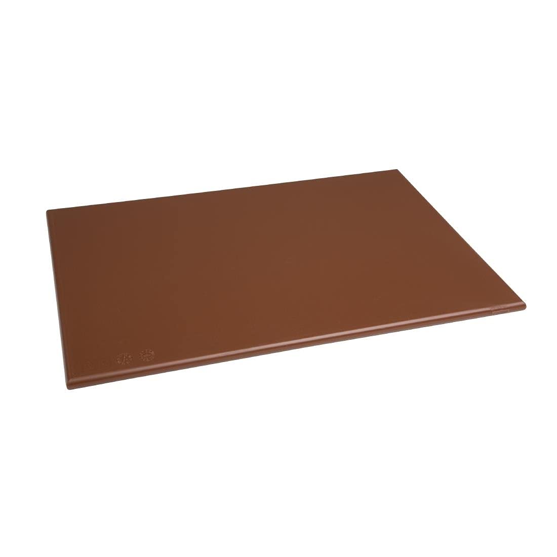 Hygiplas Standard High Density Brown Chopping Board for Vegetables - 45x30cm