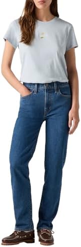 724 High Rise Straight, Jeans Donna, Mosey Mid Stone, 31W / 30L