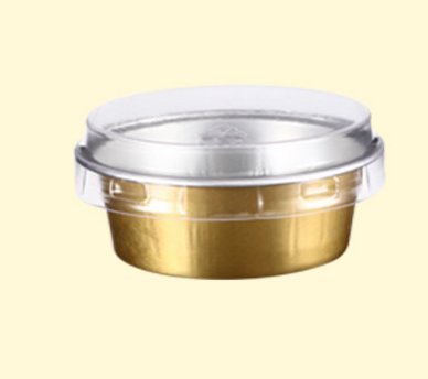 KEISEN 3 2/5" mini Disposable Aluminum Foil Cups 125ml 100/PK 4OZ for Muffin Cupcake Baking Bake Utility Ramekin Cup (lids)