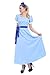 ROLECOS Womens Dressing Princesse Short Sleeves Cosplay Maxi Dresses Blue M