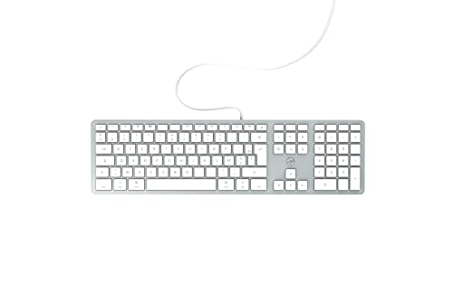Mobility Lab Clavier Français Azerty Filaire Pour Mac – Blanc Et Argenté