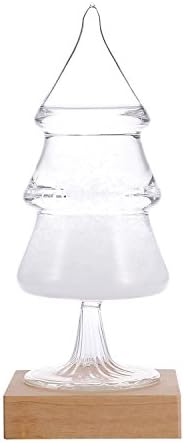 Hotbest Creative Fashion Desktop Water Drop Decoration Seventeenth Century European Weather Forecast Storm Glass Weather Station (Christmas tree)
