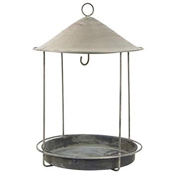 Ib Laursen Vogelhaus Vogelfutterhaus Metall Grau Zink