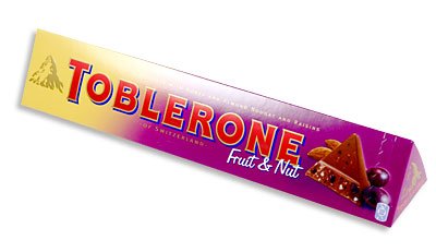 large fruit and nut toblerone