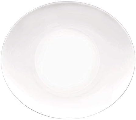 Oval Shaped Prometeo Dinner Plates in Brilliant White (12 Pieces)