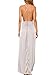 BerryGo Women's Sexy Sleeveless Backless Deep V Neck Split Satin Long Party Dress Gown Silver