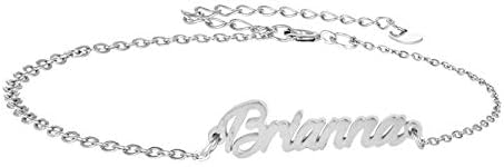 Women's Personalized Custom Name Bracelets & Name Anklets- Stainless Steel Gold Plated