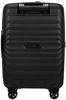 Neo Flux - Spinner S Slim, Bagage À Main Extensible, 55 cm, 39/45 L, Noir (Black)