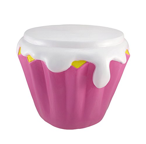 Pink Candy Cupcake Children`s Stool 16 In.
