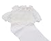 YASIDI Women Lace Ruffle Frilly Ankle Socks (3 Pairs-White)