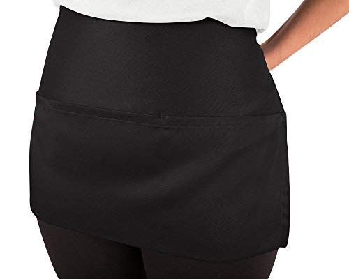 6 Black+Waist+Apron+11+inch