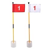 KINGTOP Golf Flags for Yard, Putting Green Pin Flags, Portable Golf Flagsticks with Hole Cup Set, 3 feet, Gifts, Thanksgiving, Halloween, Family, Children, Kids
