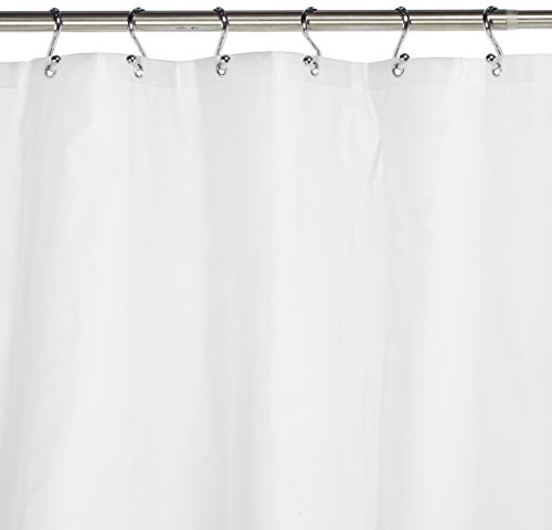 Carnation Home Fashions 10-Gauge PEVA 72 by 96-Inch Shower Curtain Liner, X-Long, White