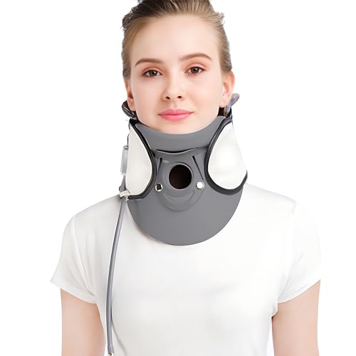Photo 1 of Honarry Cervical Neck Traction Device Adjustable Cervical Traction Device for Cervical Pain Relief,with Foam Support and 8 Built-in Airbag Support for Neck Decompression and Shoulder Pain Relief