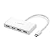 UGREEN USB Type C Hub, Ultra Slim USB C 3.1 Hub Adapter Dongle with 4 USB 3.0 Ports, 5Gbps High Speed for New Macbook, ChromeBook Pixel, Matebook and Other USB Type C Laptops PCs