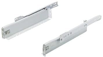 1 Pair X Metal Kitchen Drawer Runner Side Set 400mm X H 54 White
