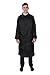 Fit Rite Men's Nylon lightweight Waterproof Raincoat - Zip in Hood,Large,Black