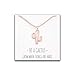 Happy Kisses Cactus Necklace – Desert Pendant – Inspirational Message Card – for Women & Kids (Rose Gold)
