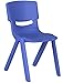 Flash Furniture Whitney 5 Pack Blue Plastic Stackable School Chair with 15.5'' Seat Height