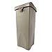 Rubbermaid Commercial Products Untouchable Square Trash/Garbage Container with Lid, Beige (FG792020BEIG)