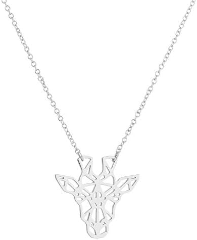 YDMSGSB Pendant Necklace Jewelry Metal Stay Cute Giraffe Geometric Animal Jewelry Minimalist Jewelry