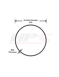 HPS AJ300 6061 T6 150 Tubo de aluminio Joiner con Bead Roll,, 3" de longitud de calibre 16, 1.5", OD, 0.065" grosor de la pared