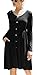 GRECERELLE Women's Long Sleeve Button Casual Plain Swing Retro Dresses Wasp Down A-Line Dress with Pockets