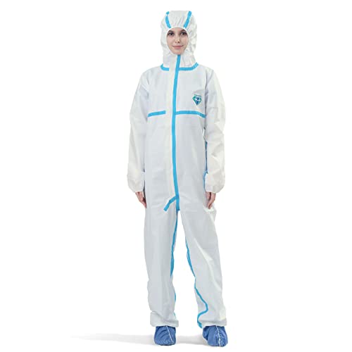 Medtecs Hazmat Suits 6 Sizes Options (1 PC) Fabric Passed AAMI